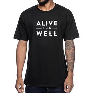 Alive and Well Logo Black T Shirt